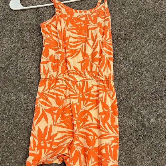 Old Navy Other - Old Navy Romper Girls L 10/12 Orange Floral